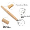 Bakers Bread Lame Tool and Danish Dough Whisk for Baking Cake Pizza Stainless Steel Dough Scoring Knife with 5 Replacement Blades Leather Storage Cover Lame Bread Dough Whisk Slashing Tool