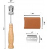 Bread Lame Dough Scoring Tool Slashing Knife with 10 Razor Sharp Blades Sets and Leather Cover