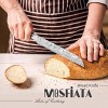 MOSFiATA Bread Knife 8” Ultra Sharp Serrated Knife German High Carbon Stainless Steel EN1.4116 Bread Slicer with Bread Lame Micarta Handle Durable Bread Cutting Knife for Bread Cake Bagels