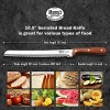 Serrated Bread Knife for Homemade Bread. Long 10.5 Inch Ultra Sharp Blade for Effortless Cuts of Thick Loaves. Professional Bread Cutter for Crusty Sourdough Bread. Works Well with Bread Slicer Guides