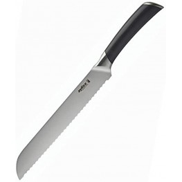 Zyliss Comfort Pro 8" Bread Knife Ice Hardened German Steel Kitchen Cutlery Black Stainless Steel