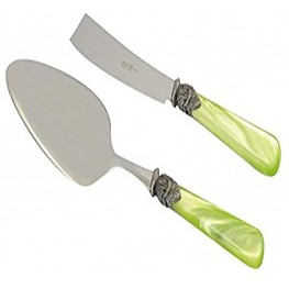 Arvindgroup Napoleon Collection Cake Pastry Server Set Yellow Green
