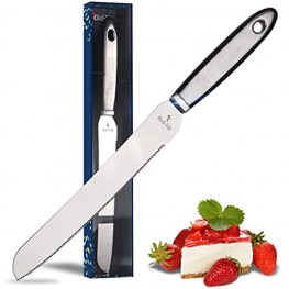 Red-Hit Stainless Steel Cake Knife Ultra Sharp Serrated Wedding Cake Knife Cake Cutter With Serrated Blade for Easier Cutting Perfect for Wedding Birthday Anniversary Housewarming Holidays