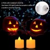 Abell Halloween Pumpkin Carving Kit with 2 Tea Lights 6 PCS Sturdy Stainless Steel Pumpkin Carving Tools Set for Carving Jack-O-Lanterns