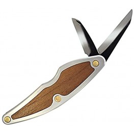 Flexcut Whittlin' Jack with 1-1 2 inch Detail Knife and 2 inch Roughing Knife 3 oz Walnut Inlay Handle JKN88