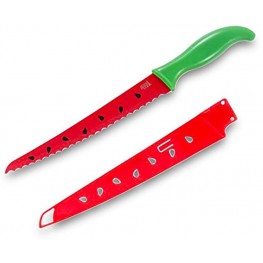 Good Cook Watermelon Knife Stainless Steel -- Deluxe Watermelon Cutter Slicer with Sheath Kitchen Decor Party Supplies
