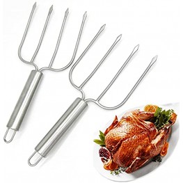 KAYCROWN Turkey Lifter Forks Set of 2 Stainless Steel Turkey Lifters Turkey and Poultry Lifters Turkey Claws Carving Fork