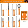 NACIMAX Halloween Pumpkin Carving Kit 16 Pcs Professional Stainless Steel Pumpkin Carving Tools Set with Carrying Case 10 Stencils Pumpkin Sculpting Tools for Jack-O-Lanterns Halloween Decorations