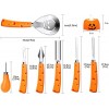 Pumpkin Carving Kit Halloween Oizzduru 9 PCS Professional Heavy Duty Carving Set Stainless Steel Pumpkin Carving Tools with Carrying Case LED Candles for Halloween Decoration Jack-O-Lanterns