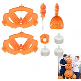 The Stack-O-Lantern Pumpkin Stacking Kit Complete Carving and Pumpkin Light Display Set by the makers of The Eggmazing Egg Decorator and The Treemendous Ornament Decorator