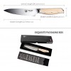 WALLOP Utility Knife Kitchen Utility Knife 5 inch German 1.4116 HC Stainless Steel Kitchen Steak Knife Paring Knife Small Kitchen Chef Knife Full Tang Natural Pakkawood Handle with Gift Box