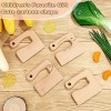 4 Pieces Wooden Kids Knife 2 Patterns Safe Cutting Knife Wooden Cooking Chopper Kitchen Tools for Toddlers Cutting Fruit and Vegetable for 2-8 Years Old