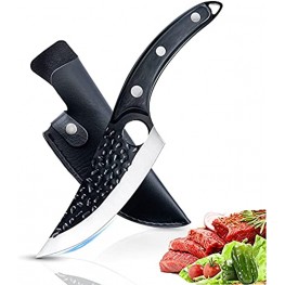 Belnk Butcher Knife 6-Inch High Carbon Stainless Steel Kitchen Chef Knives with Sheath and Gift Box Vking Knife Fillet Meat Cleaver Knives for Home Camping BBQ