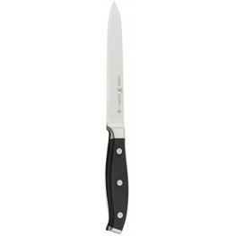 HENCKELS Forged Premio Serrated Utility Knife 5-inch Black Stainless Steel