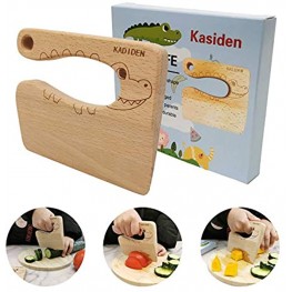Kasiden Wooden Kids Knife for Cooking,Kid Safe Knives,Kitchen Toy,Chopper,Vegetable and Fruit Cutter For 2-8 Years Old