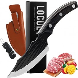 Locuetyn Hand Forged Butcher Boning Knife,Kitchen Cleaver Meat knives for Chefs,boning knife for meat cutting Wave knife