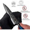 NC Chef Knife Yi 8 Damascus Kitchen Knife High Carbon Stainless Steel Professional Chef Knives Damascus Cleaver Knife Vegetable knife with Ergonomic Handle and Damascus Hammered Pattern
