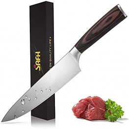 SAFH 8 Inch Chef Knife Cooking Knife Professional Kitchen Knife German High Carbon Stainless Steel Meat Knife with Ergonomic Handle Ultra Sharp for Kitchen & Restaurant