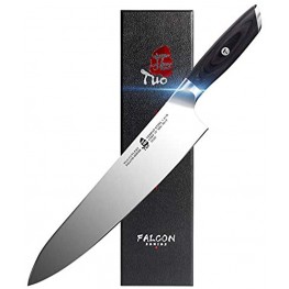 TUO Chef Knife 10 inch Kitchen Cooking Knife Pro Chef’s Knife German HC Steel Kitchen Knife with Pakkawood Handle FALCON SERIES with Gift Box