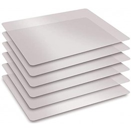 Extra Thick Flexible Frosted Clear Plastic Cutting Mats 12 x 18 Set of 6 by Better Kitchen Products