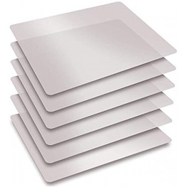 Extra Thick Flexible Frosted Clear Plastic Cutting Mats Set of 6 by Better Kitchen Products