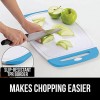Gorilla Grip Reversible Oversized Thick Cutting Board Easy Grip Handle Deep Juice Grooves Slip Resistant Large Kitchen Chopping Boards for Meat Veggies Fruits Dishwasher Safe 16x11.2 Aqua