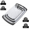 MASTERTOP 3 Piece Cutting Boards Cutting Boards for Kitchen Dishwasher Safe Non-slip Juice Grooves BPA Free Plastic Cutting Board Marble Pattern Premium Chopping Boards
