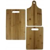 MRKT FINDS 100% Organic Bamboo 3pc Cutting Board Set Chefs #1 Favorite Brand For All Your Home and Entertaining needs 3 Pack 14x8 10x7 8x6 Bamboo Cutting Boards