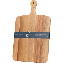 Paten Cutting Board Wood Acacia Serving Board,Wooden Kitchen Chopping Board for Meat Cheese Bread Vegetables &Fruits- Kitchen Butcher Block 16.5x10 inch