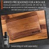Virginia Boys Kitchens Made in USA Medium Walnut Wood Cutting Board Reversible with Juice Groove Walnut 17x11