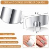 10 Pieces Stainless Steel Finger Guards Knife Cutting Finger Protector Kitchen Chef Safe Slice Tool for Food Chopping Cutting Cooking Tools Avoid Hurting