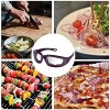 4 Pairs Onion Glasses Plastic Kitchen Onion Glasses with Inside Sponge for Chopper Onion Tearless BBQ Grilling Eye Protector for Women Men Cleaning Kitchen Anti-Fog No-Tears White Black Purple,