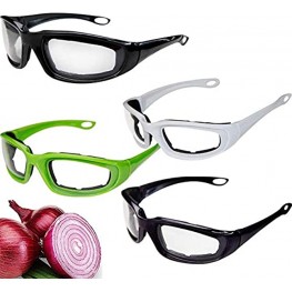 4 Pairs Onion Glasses,Onion Goggles Glasses,Anti-Fog No-Tears,Kitchen Onion Glasses with Inside Sponge for Cutting and Cooking for Women Men Cleaning Kitchen