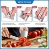 8 Pieces Finger Guard Set for Cutting Knife Guard Finger Cot Stainless Steel Cutting Protector Adjustable Safe Thumb Guard Finger Protector for Cutting Food to Avoid Hurting When Slicing and Chopping