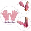 POCOMOCO 3 Pairs Kids Cut Resistant Gloves Ages 5-12 for Cooking with 3 Pieces Kids Safe Knife Cooking Protection Safe Hands from Knives Kitchen and Tools Cut Level 5 Protection Pink