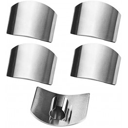 Set of 5 Stainless Steel Finger Guard SourceTon Finger Guards for Cutting Finger Guards for Cutting Vegetables Stainless Steel Finger Guards for Cutting Cutting Avoid Hurting