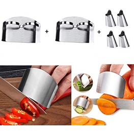 Stainless Steel Finger Guards for Cutting Knife Lightweight and Versatile Protector Kitchen Tool Chef Knife Cutting Finger Guard Knife for Food When Slicing and Dicing Kitchen Safe Chop Cut Tool Set