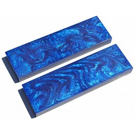 Whole Earth Supply 5 inch Blue Pearl Acrylic Handle Scales Set Pair for Making Knife Knives Handles Custom