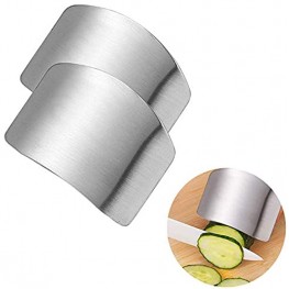 ZOCONE 2 PCs Finger Guard For Cutting Kitchen Tool Finger Guard Stainless Steel Finger Protector Avoid Hurting When Slicing and Dicing Kitchen Safe Chop Cut Tool PH0088