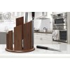 DALSTRONG Magnetic Knife Block Holds 12 Piece 'Dragon Spire' Double-Sided Walnut Block Holder and Stand