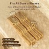 Easoger Bamboo in Drawer Knife Block Holder,Kitchen Knife Drawer Organizer Insert without Knives Holds 14 Knives and Plus a Slot for your Knife Sharpener