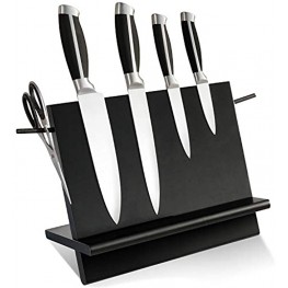 HOMEKOKO Magnetic Knife Block Magnetic Knife Holder Knife Rack with Double Side Strong Magnetic for Knife Organize and Storage,Black