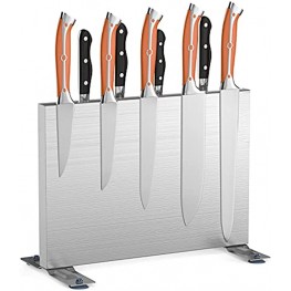 Magnetic Knife Block Stainless Steel Knife Block Double Side Magnetic Knife Holder Stand Kitchen Knife Storage Rack Art Supply OrganizerWithout Knivies