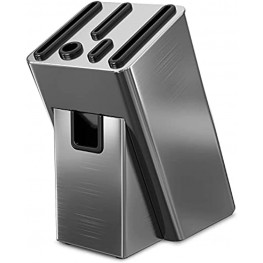 ZZV Stainless Steel Universal Knife Block Without Knives Convenient Safe Knife Utensil Holder Knife Organizer for Kitchen Knives Storage for Counter Space Saver Anti-rust