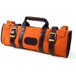 Boldric Orange Canvas 17 Pocket Knife Bag