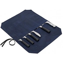 Canvas Chef's Knife Roll Multi-Purpose Chef Knife Bag Travel Tool Roll Pouch Storage for BBQ Home Kitchen Cooking