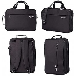 Chef Knife Bag Convertible Backpack | Transforms to Messenger Bag to Shoulder Sling Crossbody Bag | 21+ Pockets for Knives & Culinary Tools | Large Pockets for Laptop Tablet & Notebook Black