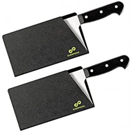 EVERPRIDE Butcher Chef Knife Edge Guards 2-Piece Set Wide Knives Blade Edge Protectors Meat Cleaver Knife Sheath Set BPA-Free Chef Knife Covers Fits Blades Up To 8” x 4” – Knives Not Included