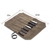 Khaki Chef’s Knife Roll Case Waxed Canvas Cutlery Knives Holders Protectors Home Kitchen Cooking Tools And Utensils Wrap Bag Wallet Multi-Purpose Brush Roll Bag Travel Tool Roll Pouch Khaki
