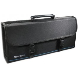 Messermeister 17-Pocket Knife Case Luggage Grade and Water Resistant Black